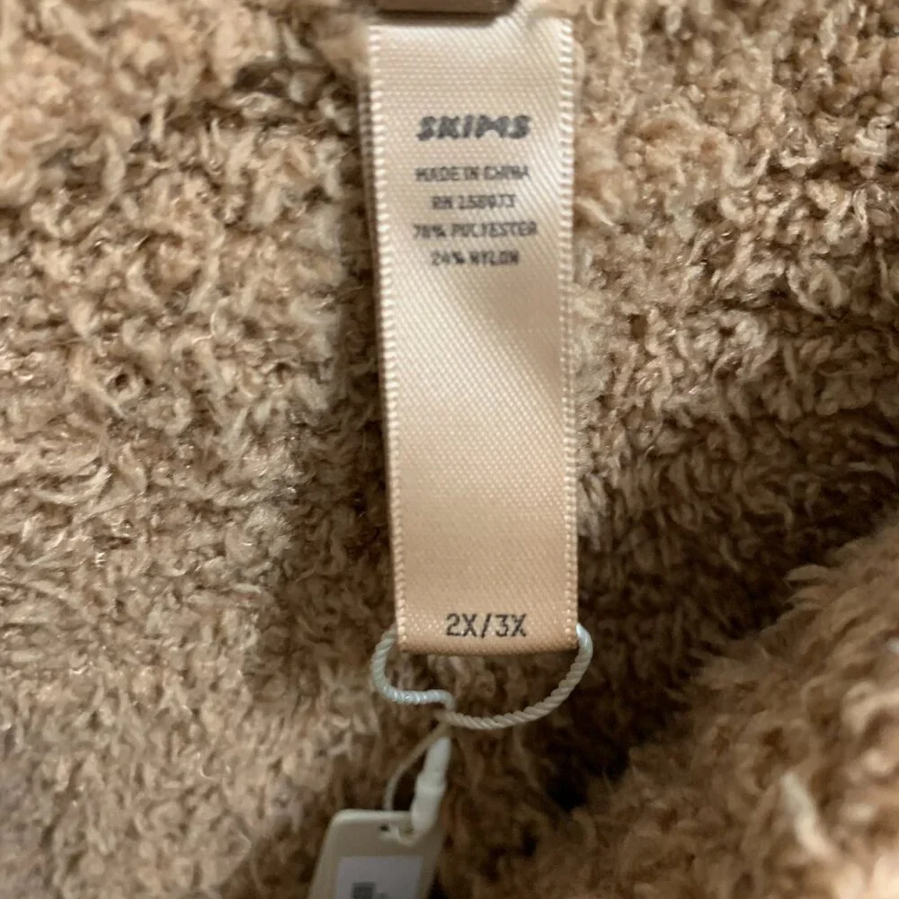 Skims Women's  Camel Cozy Knit Wide Leg Snow Pants AP-BTM-0142 Size 2X/3X. In ve - Picture 3 of 15